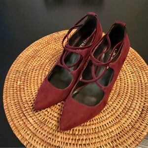 Kelly and Katie Elegant Burgundy Women's Shoes heels pumps, size 7